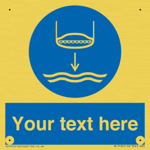 Custom Lower lifeboat to the water in launch sequence